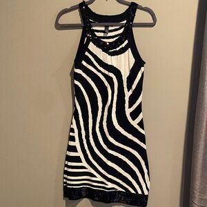 INC International Concepts Black and White Zebra Print Dress